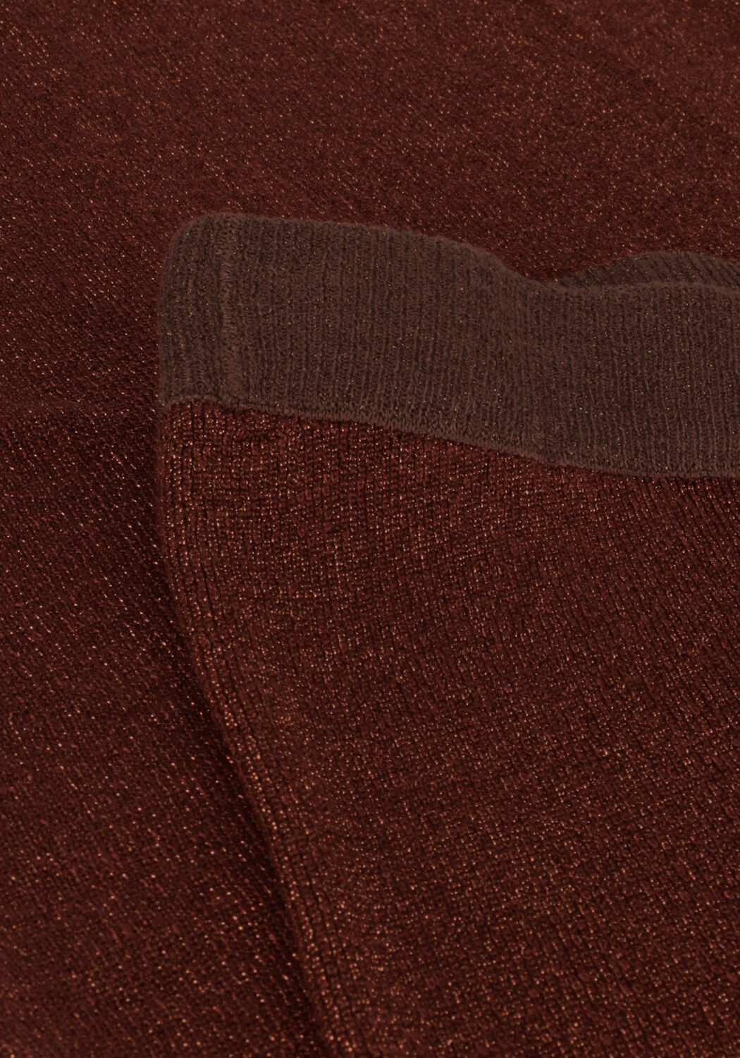 Bruine MINUS Wijde broek ALLIE HIGH WAISTED WIDE LEG METALLIC KNIT PANT - large