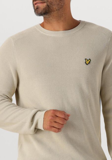 LYLE & SCOTT Pull ENGINEERED RIB CREW NECK en taupe - large