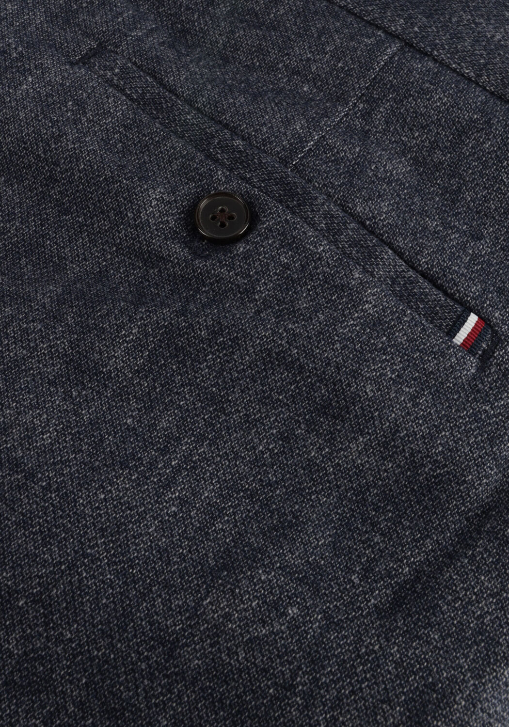 Donkerblauwe TOMMY HILFIGER Pantalon BLEECKER FAKE SOLID WOOL LOOK - large