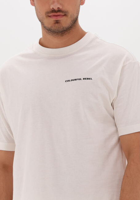 Gebroken wit COLOURFUL REBEL T-shirt SUNSET BACK PRINT BASIC TEE - large