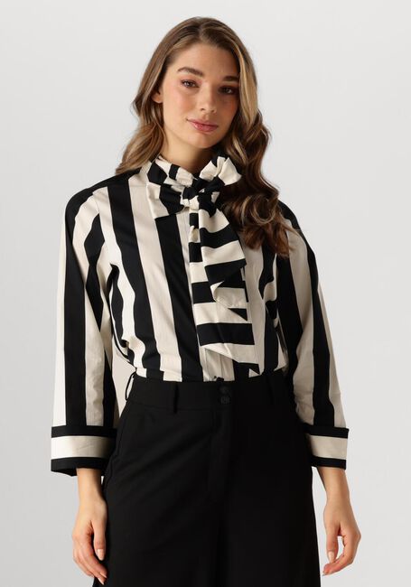 SUMMUM BLOUSE BOW STRIPE PRINTED Blouses en noir - large