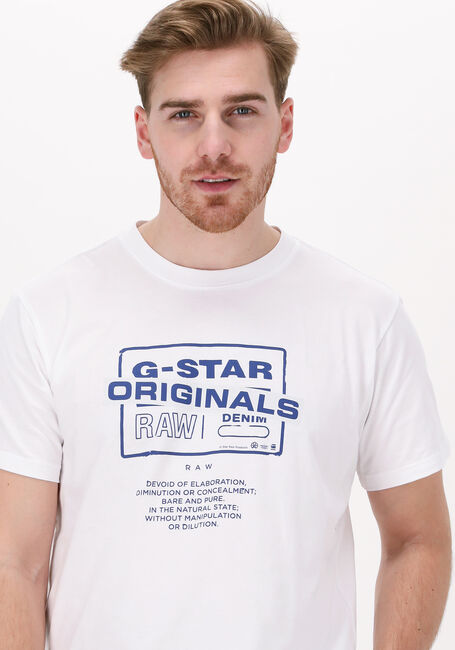 via Conflict zuiger Witte G-STAR RAW T-shirt ORIGINALS LOGO R T | Omoda