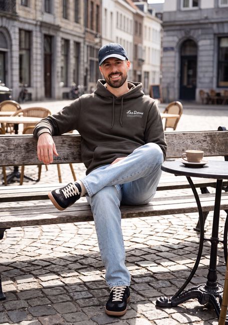 Groene LES DEUX Trui RURAL HOODIE - large