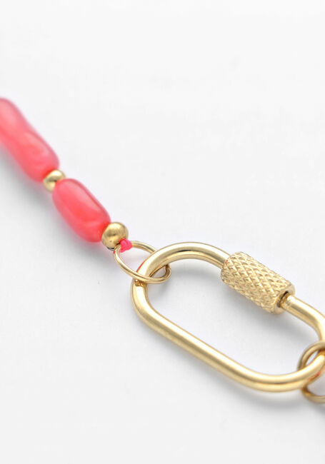 Roze BONNIE STUDIOS Sieraad TOMMY GOLD PINK NECKLACE - large