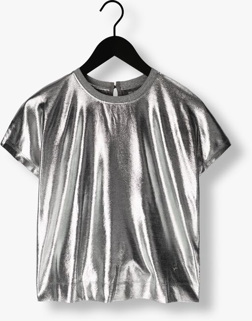 Zilveren MOS MOSH T-shirt NIVOLA FOIL TEE - large