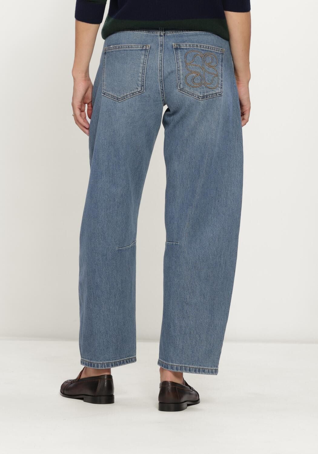Lichtblauwe MY ESSENTIAL WARDROBE Wide jeans JEANS BARREL MWHOTTIE139 LIMITED - large