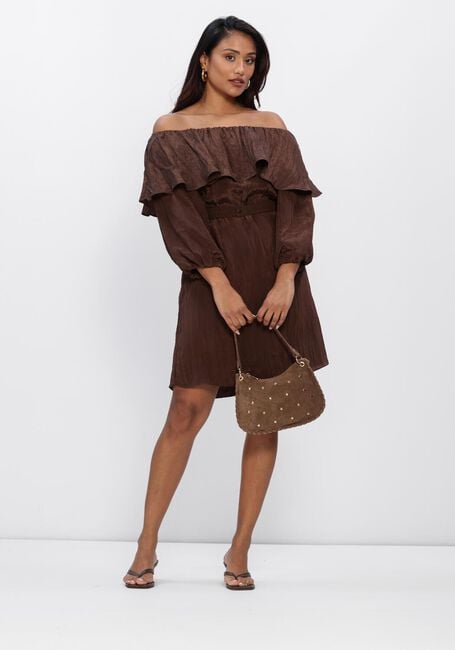 Bruine DANTE6 Mini jurk KYO VOLANT MINI DRESS - large