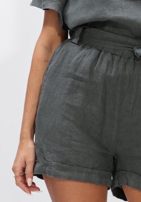 BY-BAR Pantalon courte JUNE LINNEN SHORT Olive - large