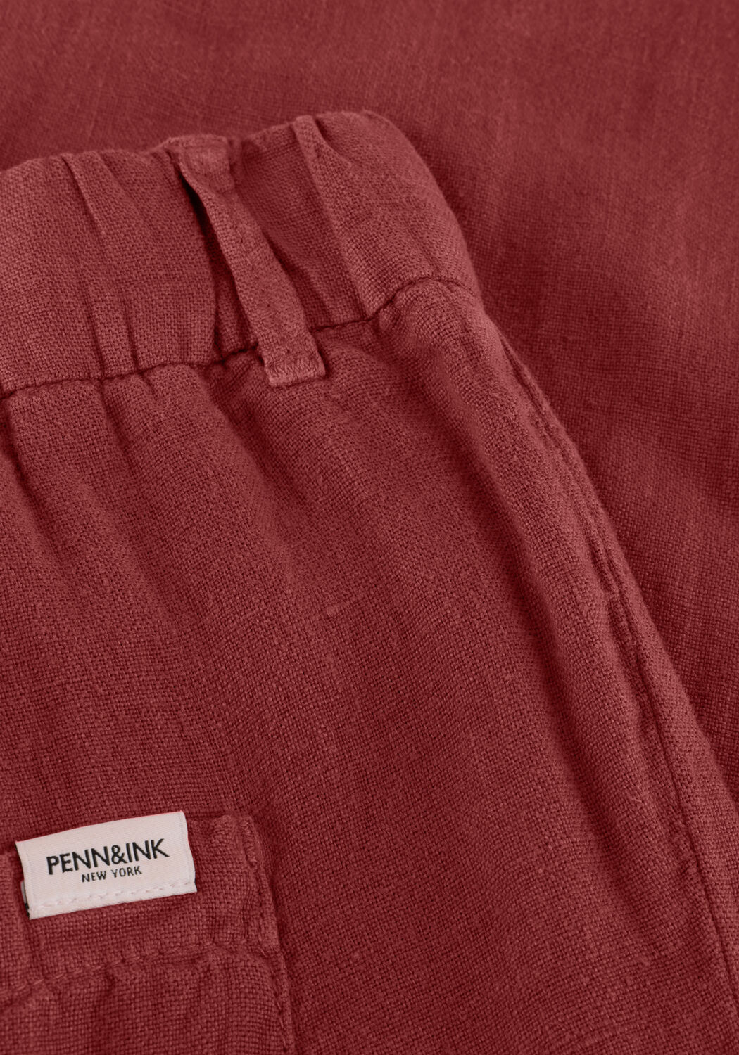 PENN & INK Pantalon large TROUSERS en rose - large