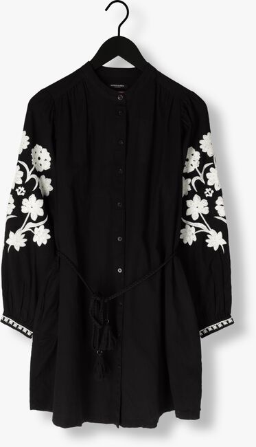 Zwarte SCOTCH & SODA Mini jurk MINI DRESS WITH SLEEVE EMBROIDERY - large