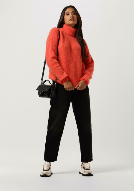 CO'COUTURE Pull LEONA RIB ROLL KNIT en orange - large