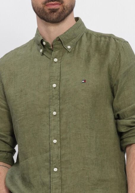 Groene TOMMY HILFIGER Casual overhemd PIGMENT DYED LI SOLID RF SHIRT - large