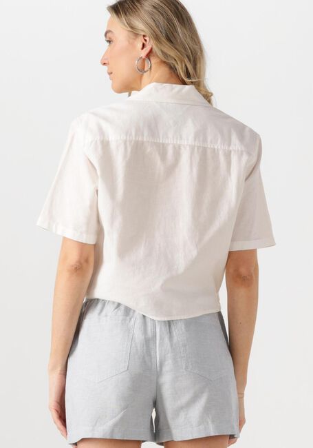 Witte TOMMY JEANS  TJW CRP LINEN SS SHIRT - large