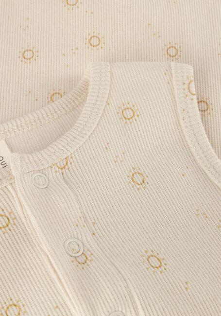 Beige QUINCY MAE  RIBBED HENLEY ROMPER SUNS - large