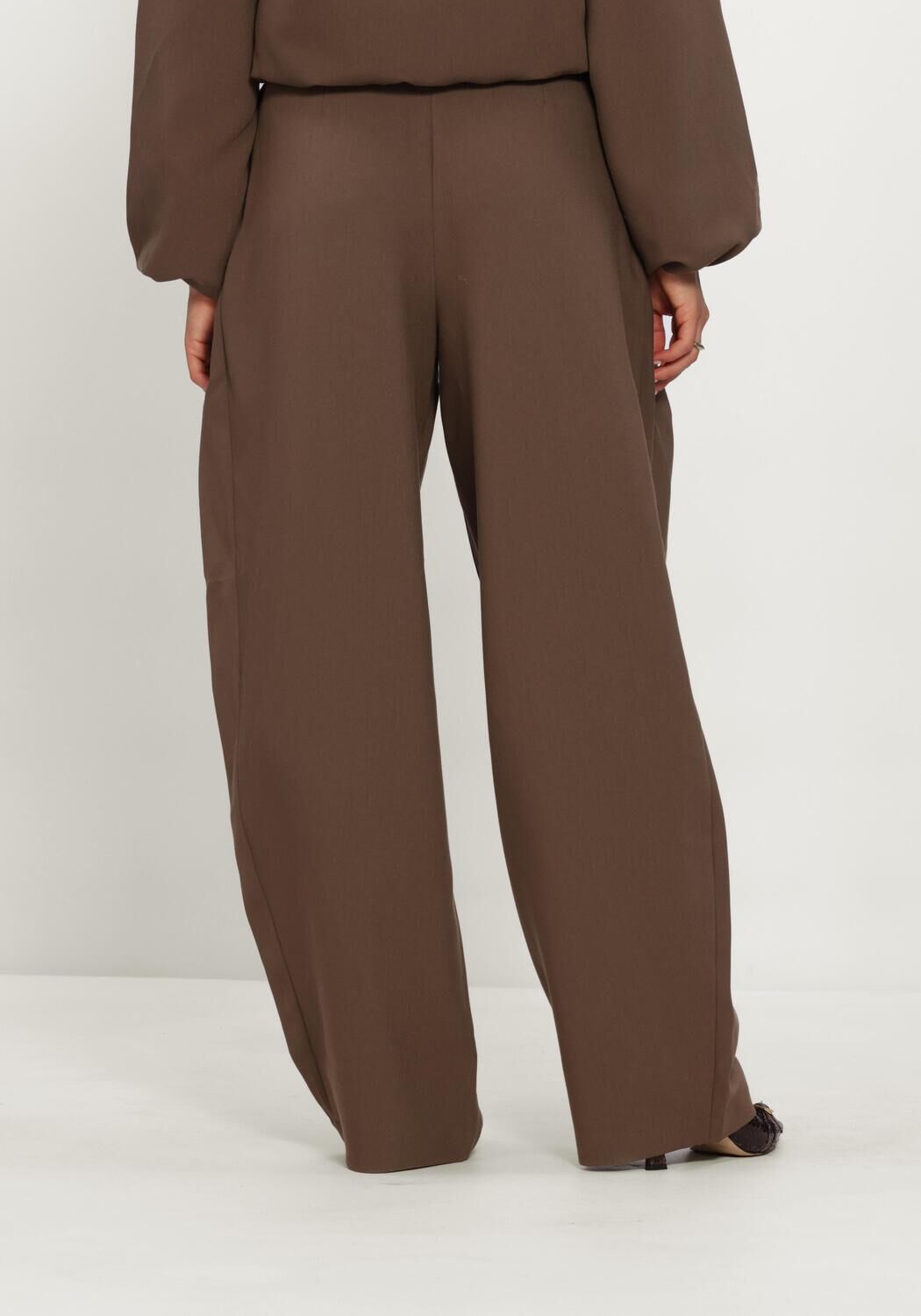 Bruine LINA LOCCHI Wijde broek LL-BERYL - large