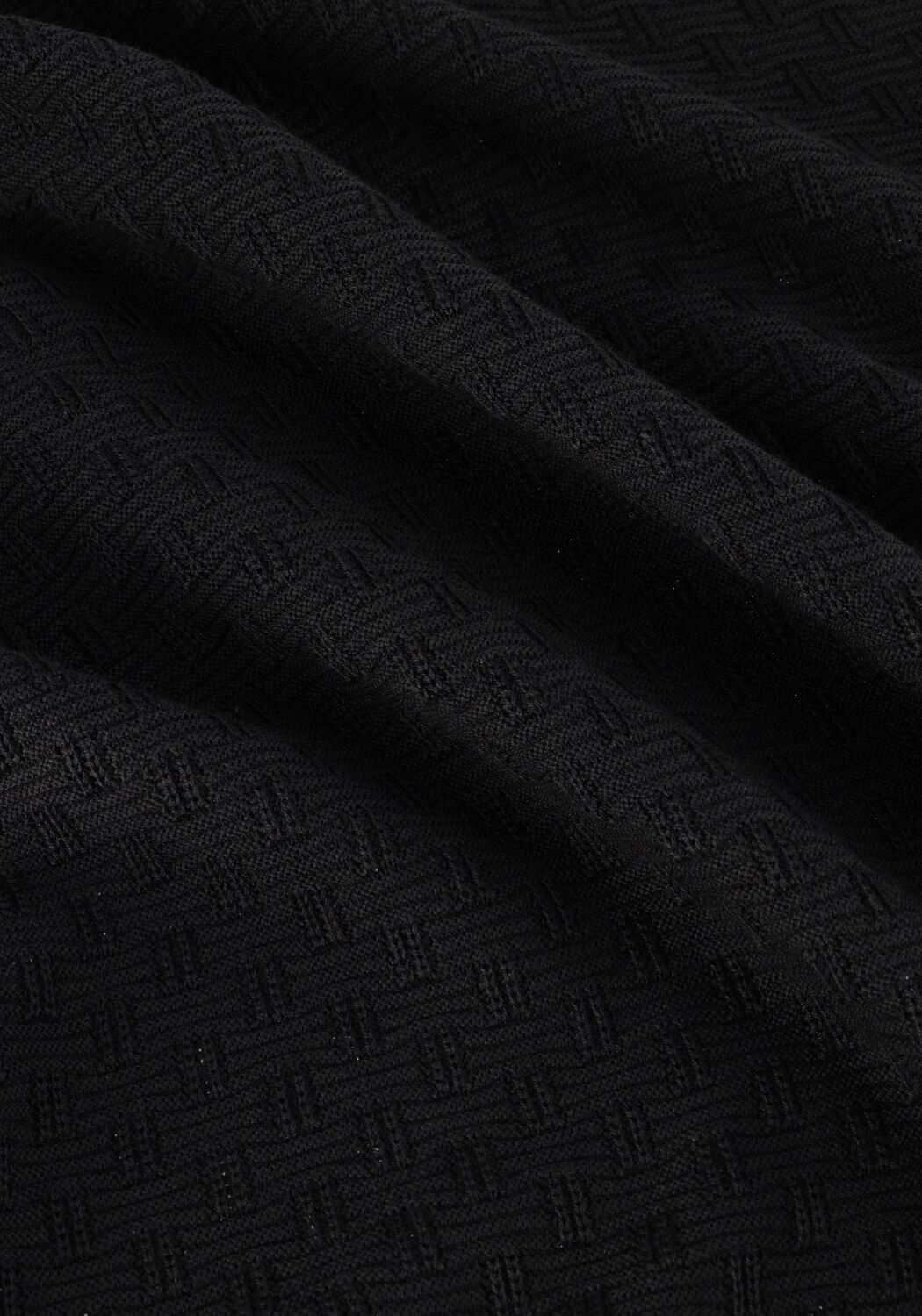 CAST IRON Polo LONG SLEEVE POLO COTTON MODAL en noir - large