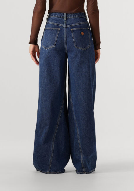 Donkerblauwe ABRAND JEANS Wide jeans HIGH SUPER WIDE TARA - large