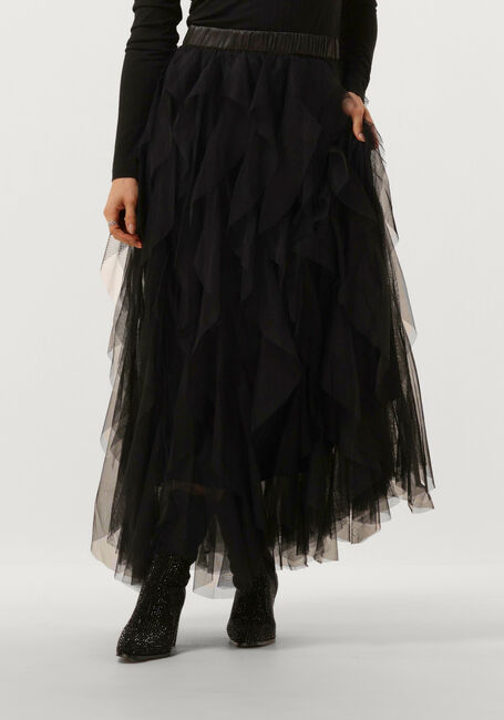 Zwarte SUMMUM Maxirok SKIRT MESH - large