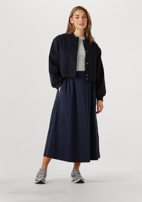NEO NOIR Jupe midi YARA POPLIN SKIRT Bleu foncé - large