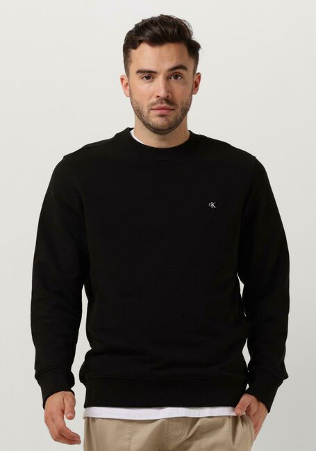 CALVIN KLEIN Pull CK EMBRO BADGE CREW NECK en noir - large