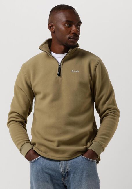 FORÉT Pull MOTION HALF ZIP en vert - large