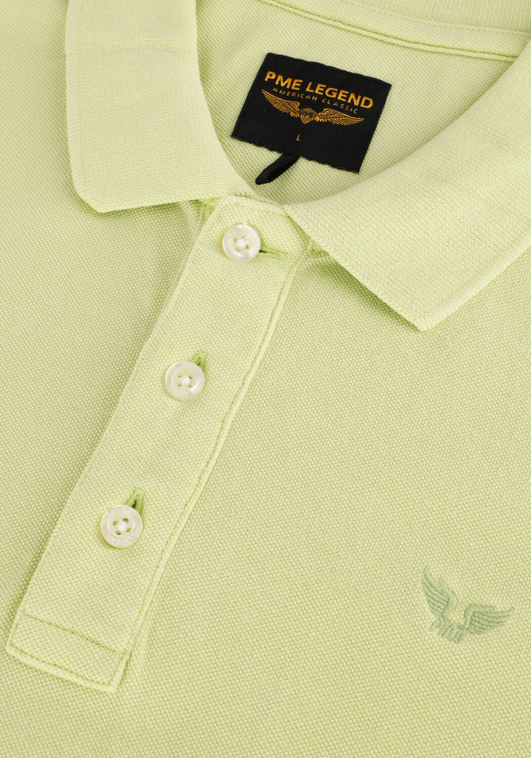 PME LEGEND Polo SHORT SLEEVE POLO PIQUE GARMENT DYE en vert - large