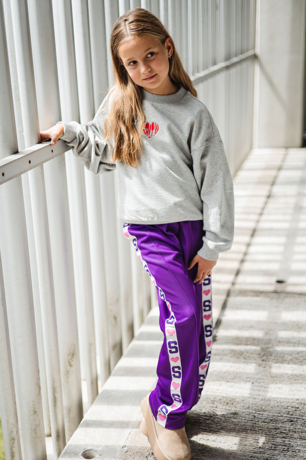 Lichtgrijze Salty Stitch Sweater SALTY SWEATER HEART - large