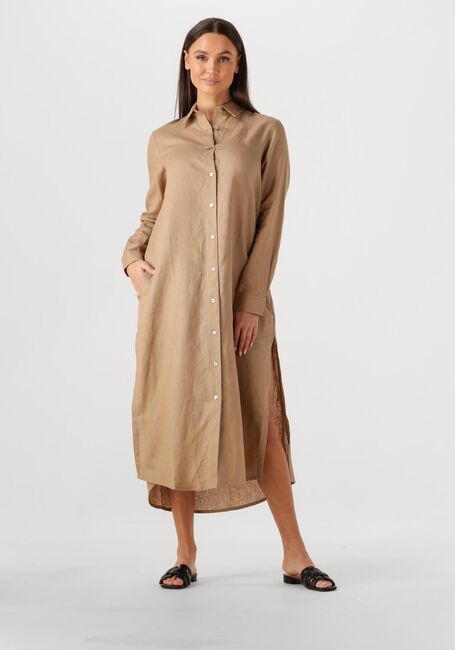 RESORT FINEST Robe maxi SHIRT DRESS en beige - large