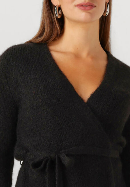 SELECTED WOMEN Pull SLFGABELLA LS KNIT BELT CARDIGAN en noir - large