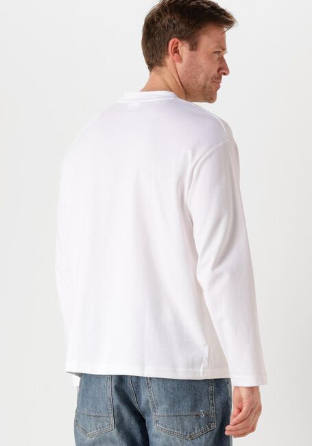 Witte SELECTED HOMME T-shirt SLHLOOSEOSCAR LS O-NECK TEE NOOS - large