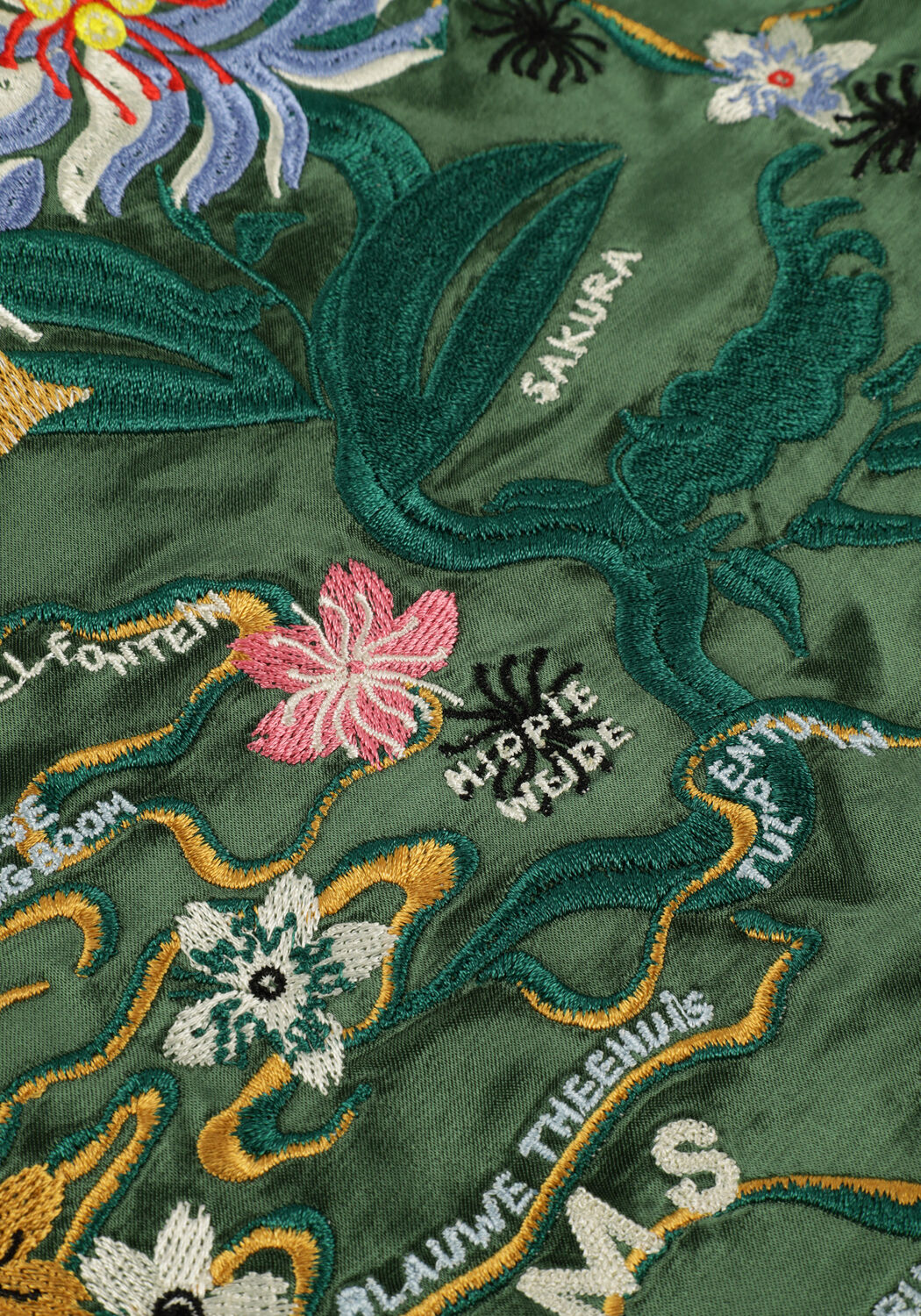 Donkergroene SCOTCH & SODA Jack REVERSIBLE SOUVENIR KIMONO BOMBER - large