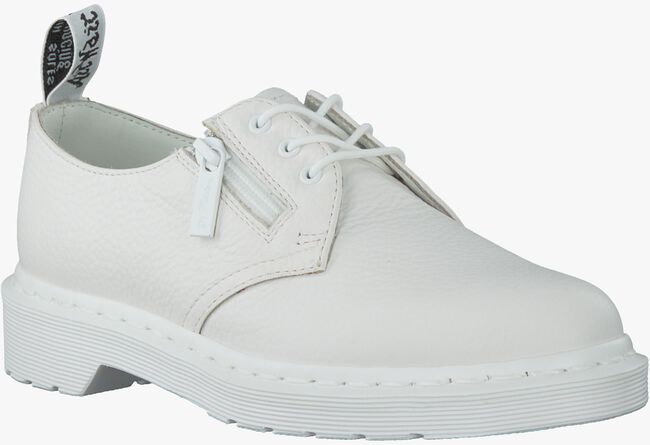 DR MARTENS Chaussures à lacets 1461 W/ZIP en blanc - large