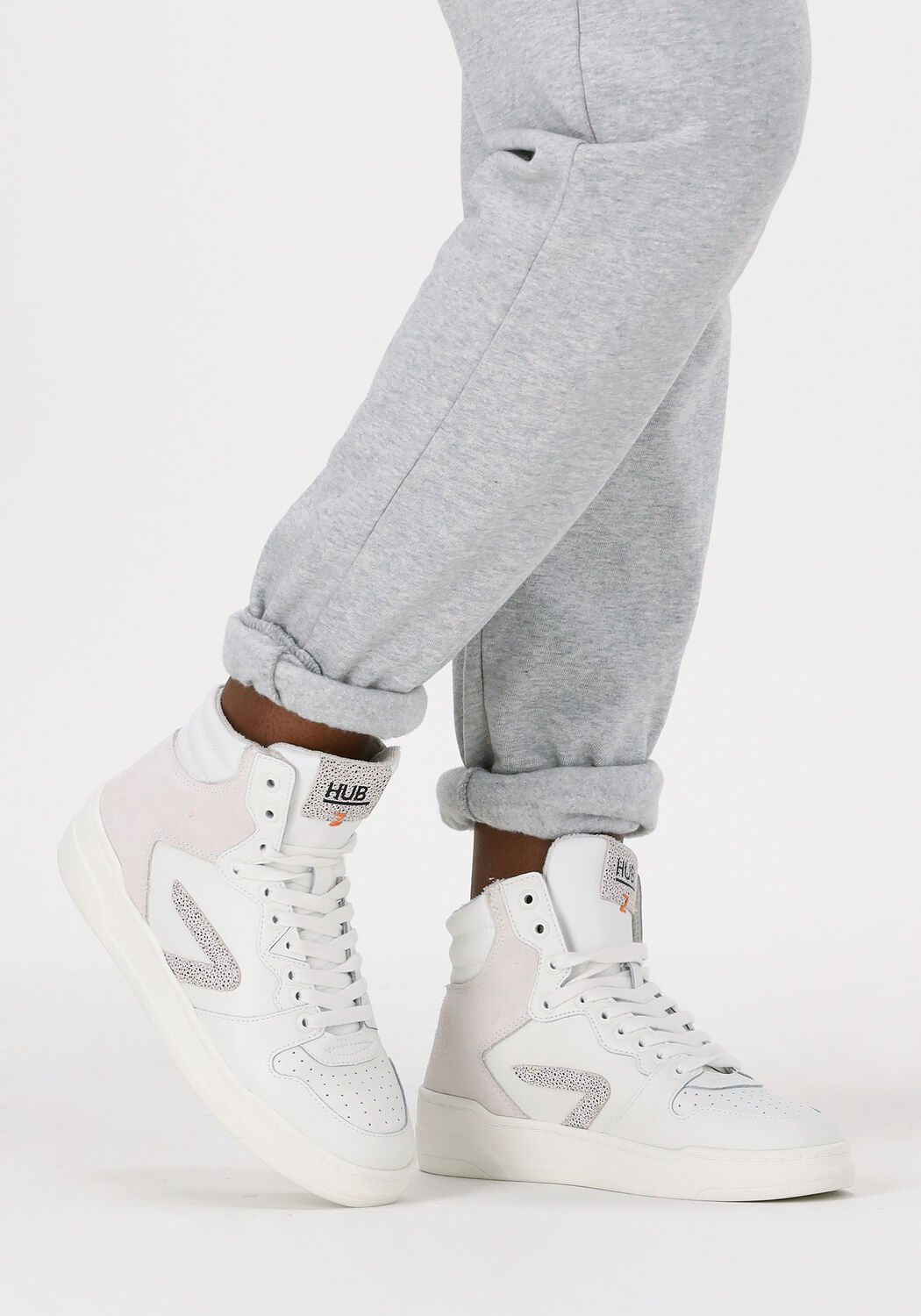 Hoge witte gympen sales