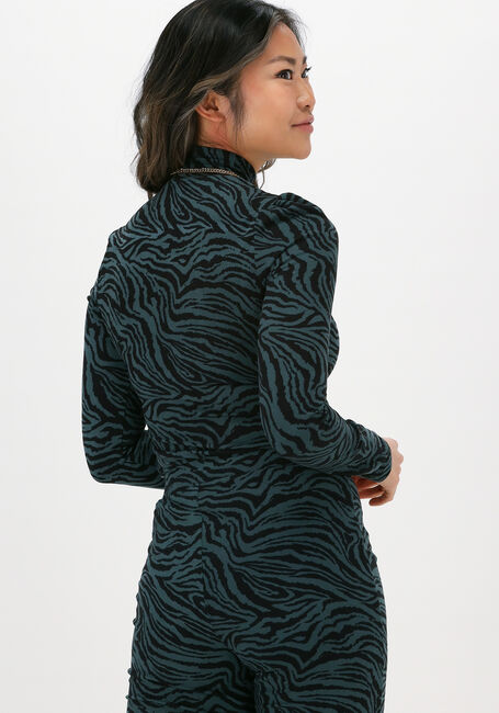 Groene COLOURFUL REBEL Top NEYO ZEBRA PEACHED TURTLENECK  - large