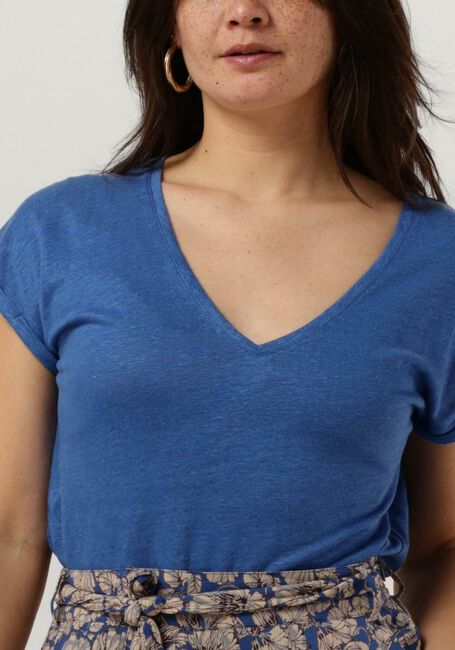 BY-BAR T-shirt MILA ORGANIC LINEN TOP en bleu - large