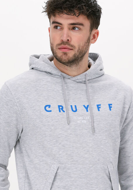 Lichtgrijze CRUYFF Sweater AITOR HOODIE - BRUSH BACK FLEECE - large