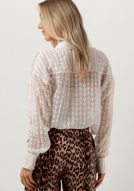 Witte ALIX THE LABEL  LADIES WOVEN BULL BURNOUT BLOUSE - large