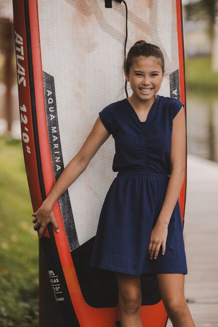 Donkerblauwe LOOXS 10sixteen Mini jurk 2512-5836 Omoda