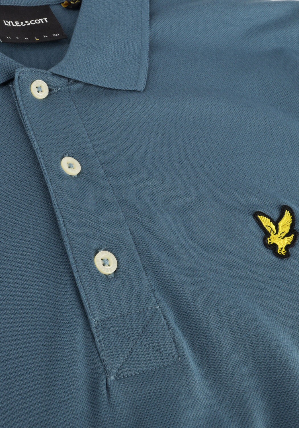 Blauwe LYLE & SCOTT Polo PLAIN POLO SHIRT - large