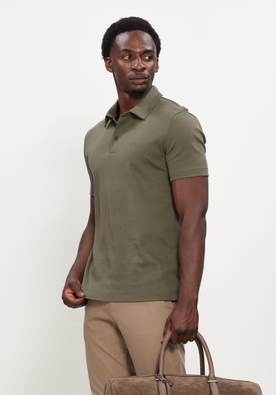Khaki BOSS BLACK Polo PALOSH 30 - large