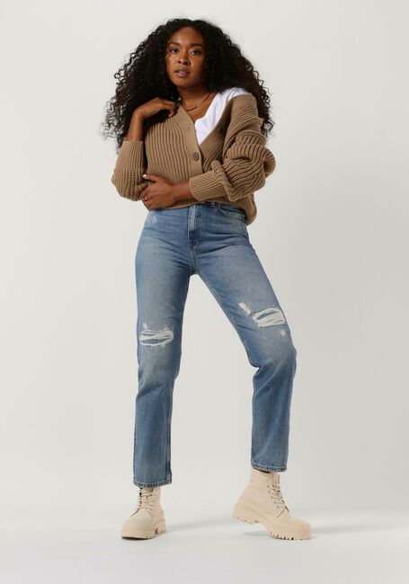 TOMMY HILFIGER Gilet ORG COTTON BUTTON V-NK CARDIGAN en camel - large