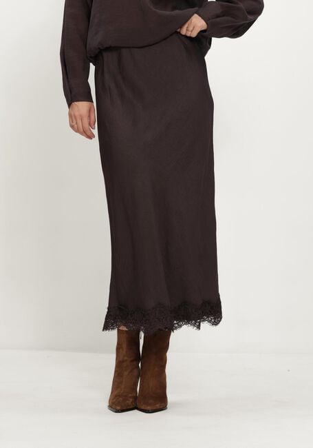 SUMMUM Jupe maxi SKIRT LIGHT TWILL en marron - large