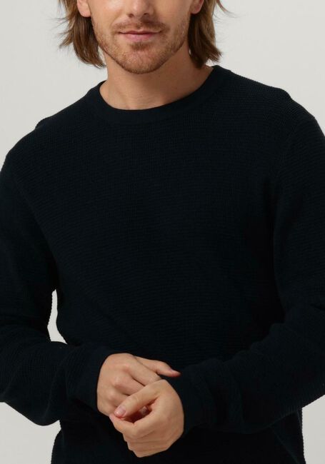 Blauwe SELECTED HOMME Trui ROCKS LS KNIT CREW NECK W NAW - large