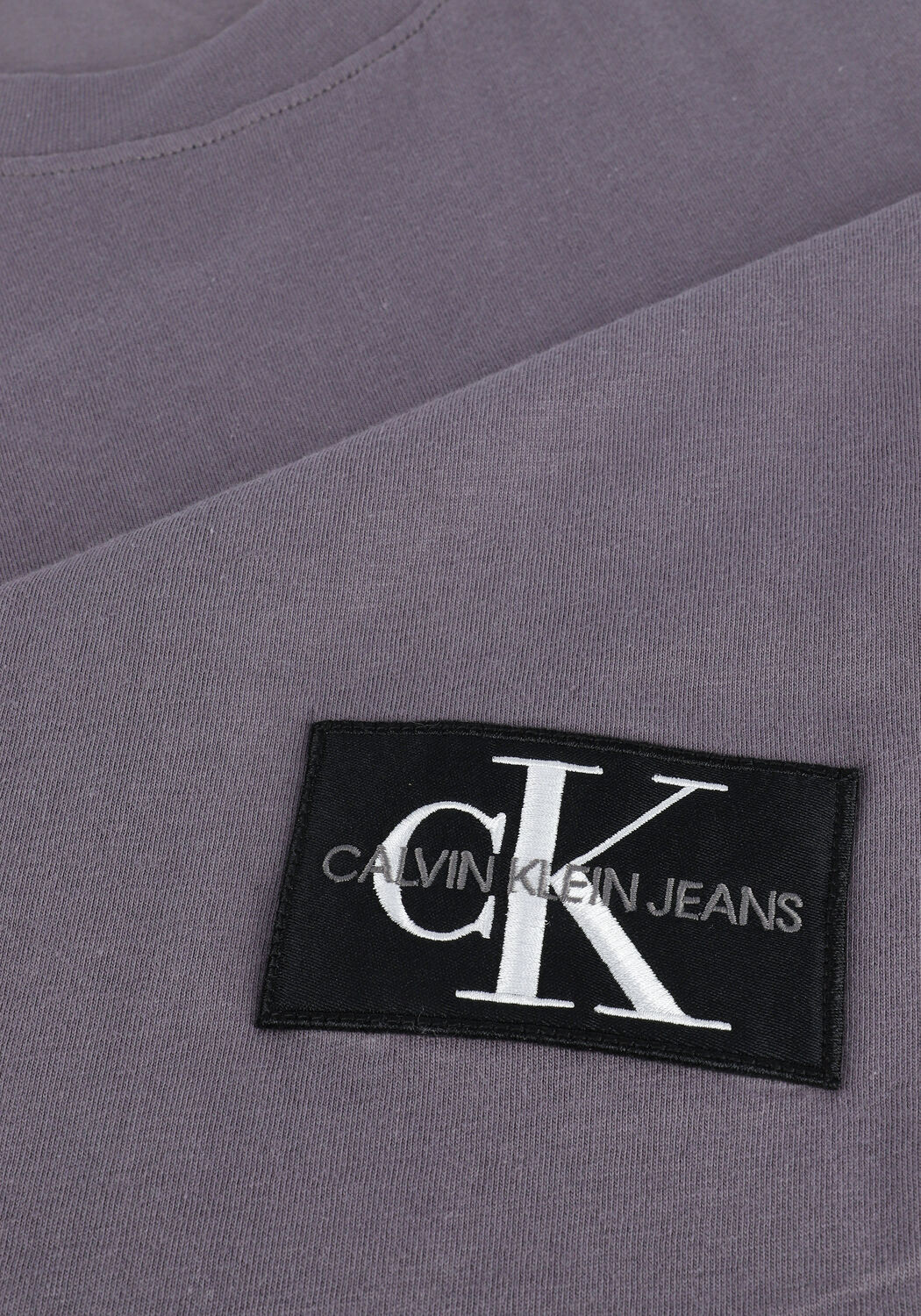 Grijze CALVIN KLEIN T-shirt BADGE TURN UP SLEEVE - large