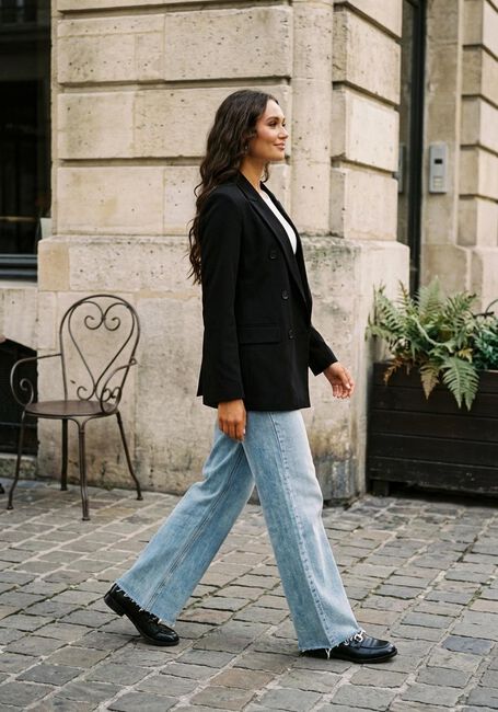 MY ESSENTIAL WARDROBE Pantalon large DANGOMW 144 XWIDE en bleu - large