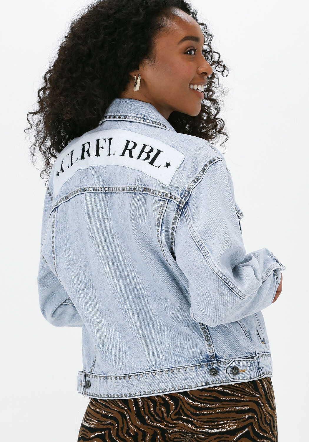 Colourful denim jacket clearance