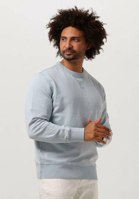 CALVIN KLEIN Chandail WASHED BADGE CREW NECK en bleu - large