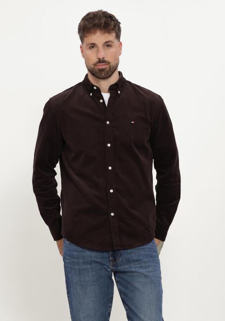 Bruine TOMMY HILFIGER Casual overhemd SOLID CORDUROY RF SHIRT - large