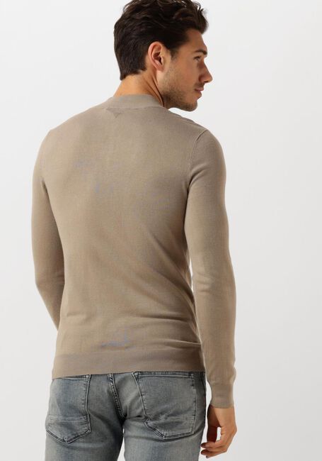 PURE PATH Pull ESSENTIAL KNITWEAR HALFZIP SWEATER en taupe - large