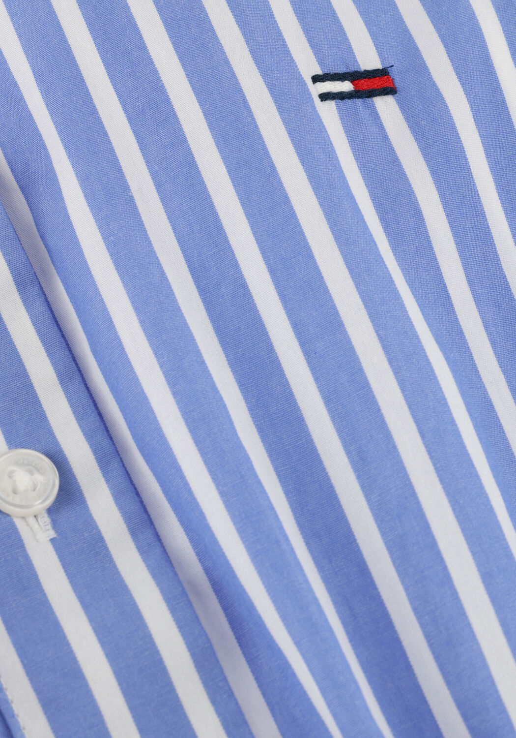 Blauwe TOMMY JEANS Mini jurk TJW MINI STRIPE SHIRT DRESS - large